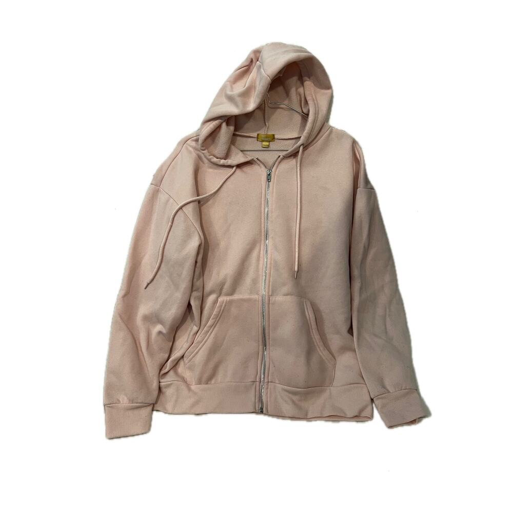 Cult Favorite Pink Full Zip Hoodie Womans M (8-10)